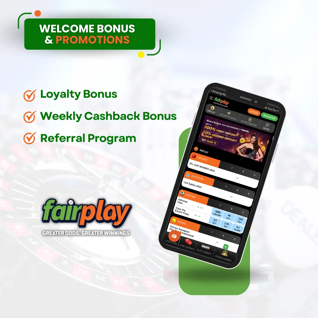 welcome bonus and promotions fairplay